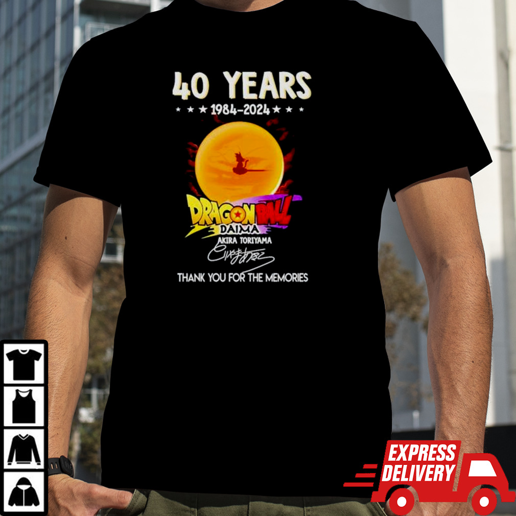 40 Years 1984 2024 Dragon Ball Daima Thank You For The Memories Signatures Shirt