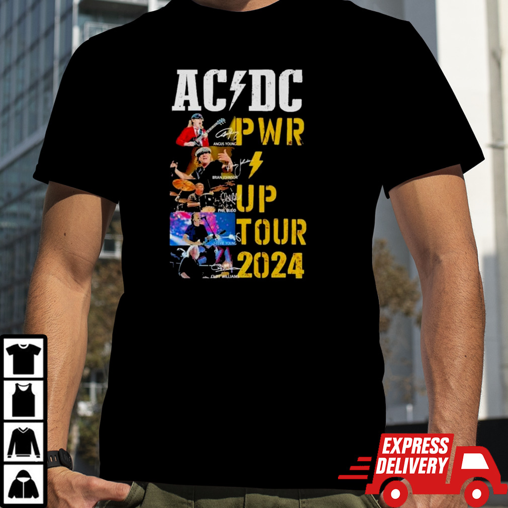 AC DC PWR Up Tour 2024 Signatures Shirt