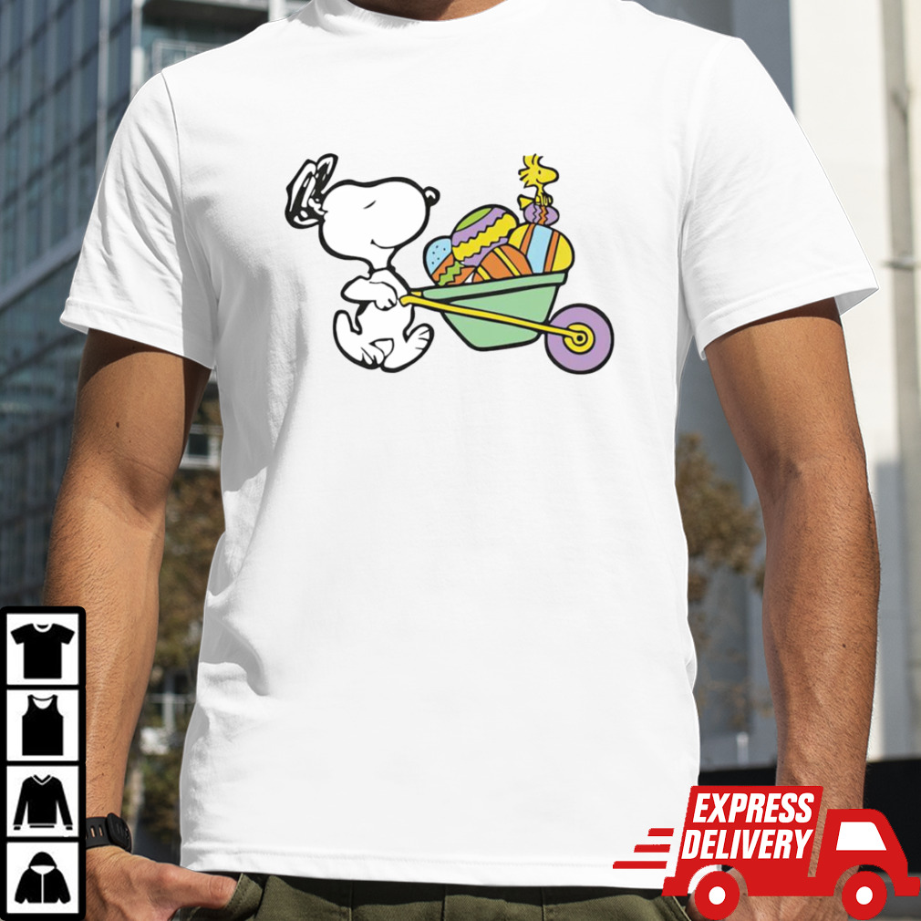 Easter Wagon Snoopy Woodstock shirt