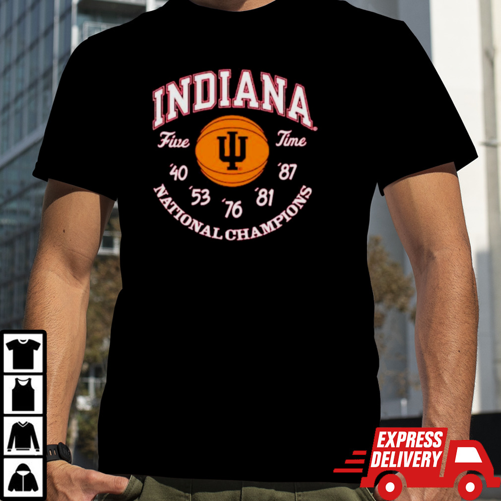 Indiana Hoosiers Cardinal Five Time National Champions T-shirt