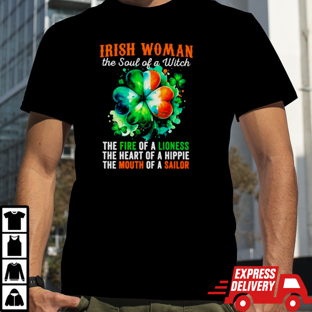 Irish woman the soul of a witch clover St Patrick’s day shirt