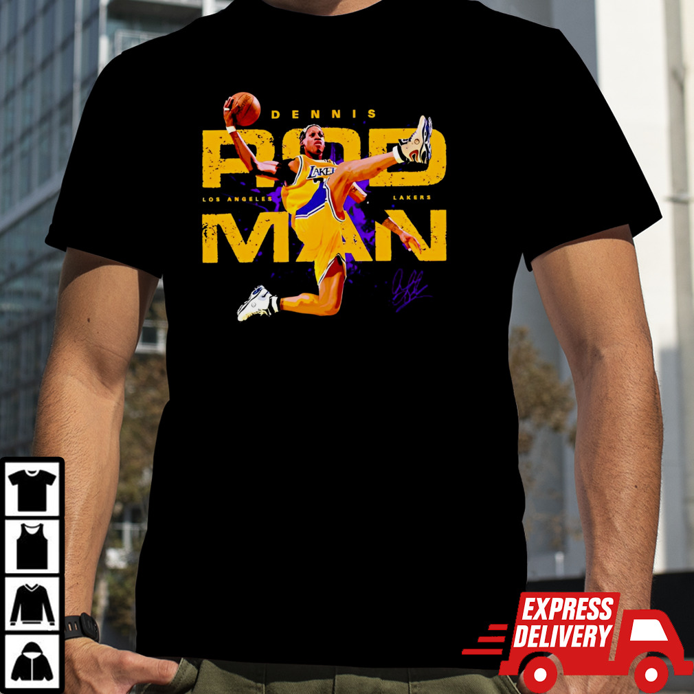 Lakers Dennis Rodman Slam Dunk Signature Shirt