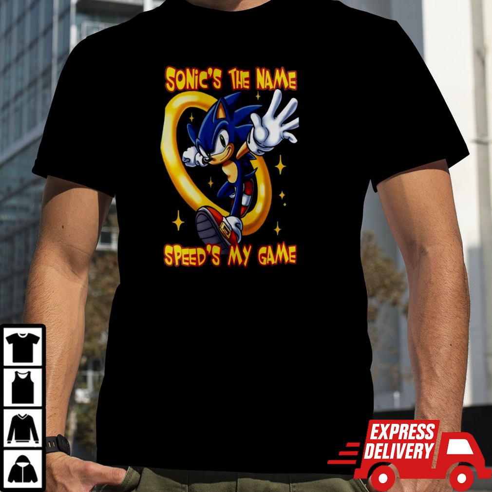 Sonic The Hedgehog Sonic’s The Name Speed’s My Game T-shirt