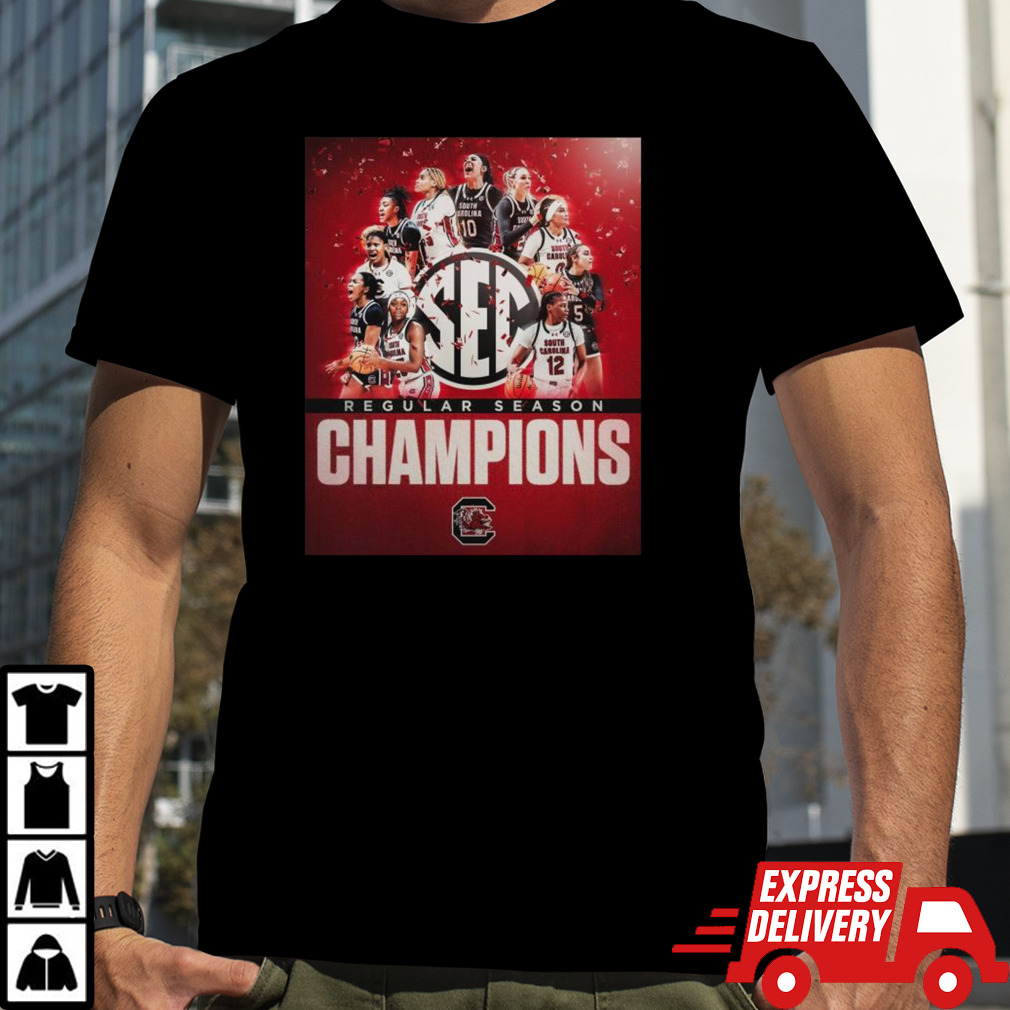 South Carolina Gamecocks Women’s Basketball 2024 SEC Regular Season Champions Poster Shirt