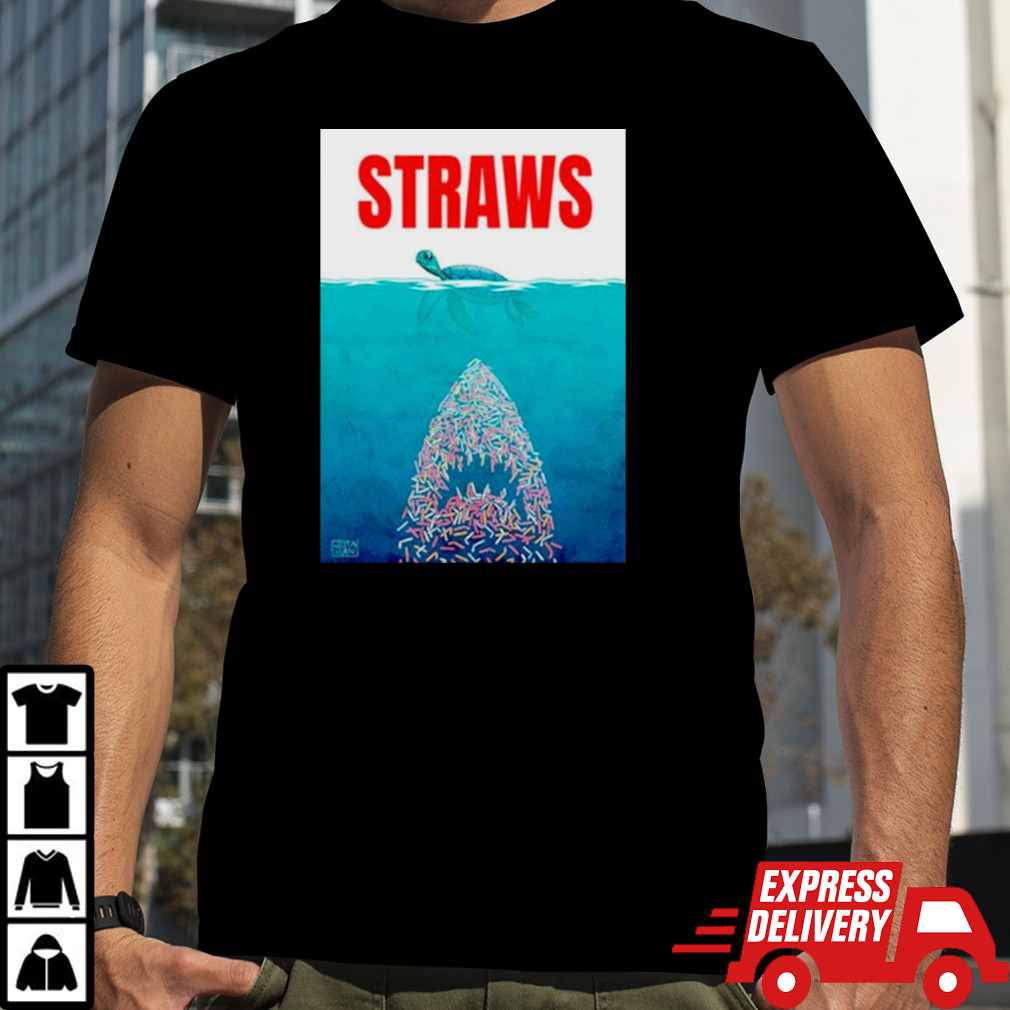 Straws Jaws Parody shirt