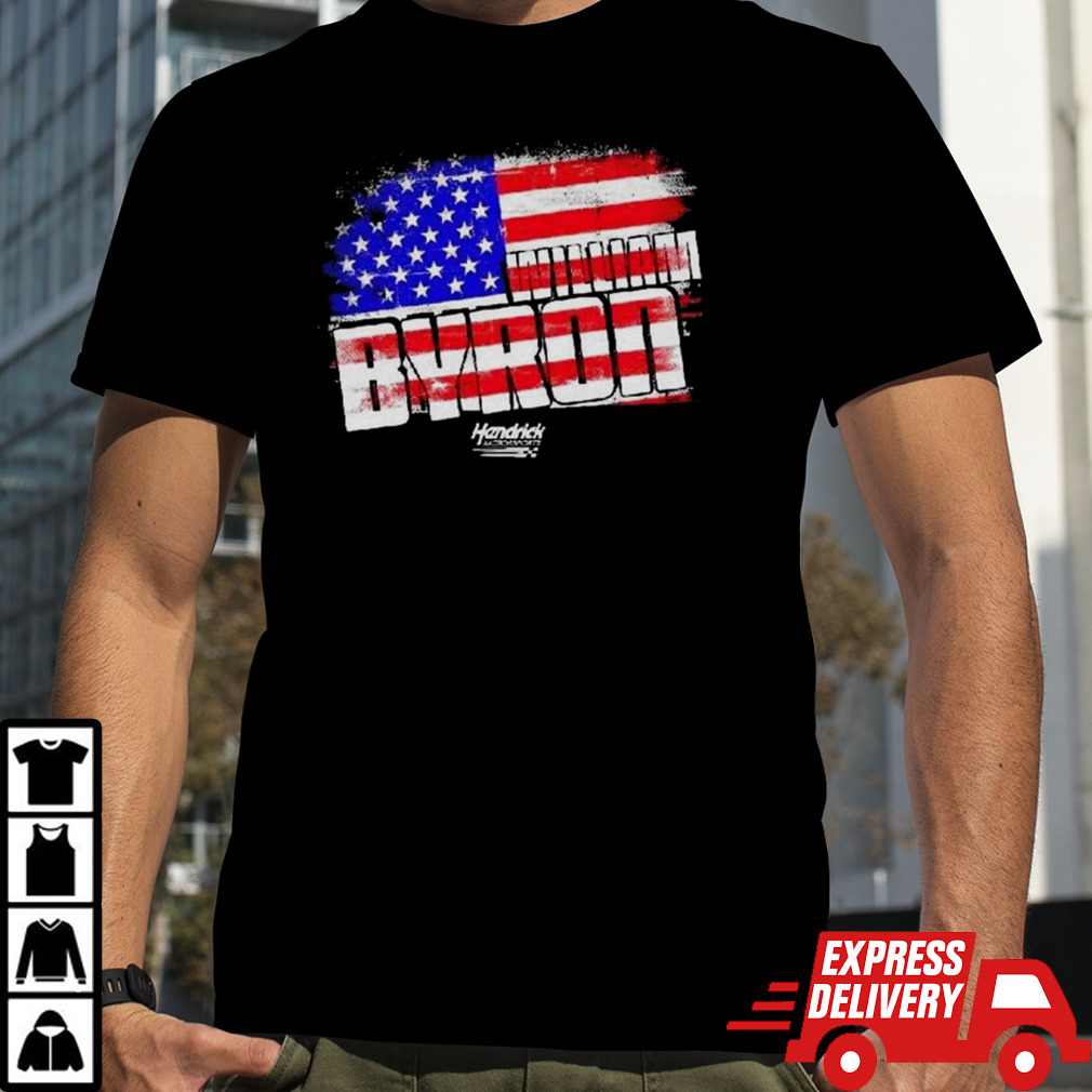 William Byron Nascar Cup Series Usa Flag T-shirt