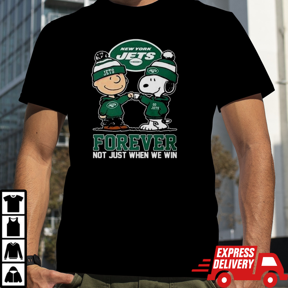 Charlie Brown And Snoopy New York Jets Forever Not Just When We Win Shirt