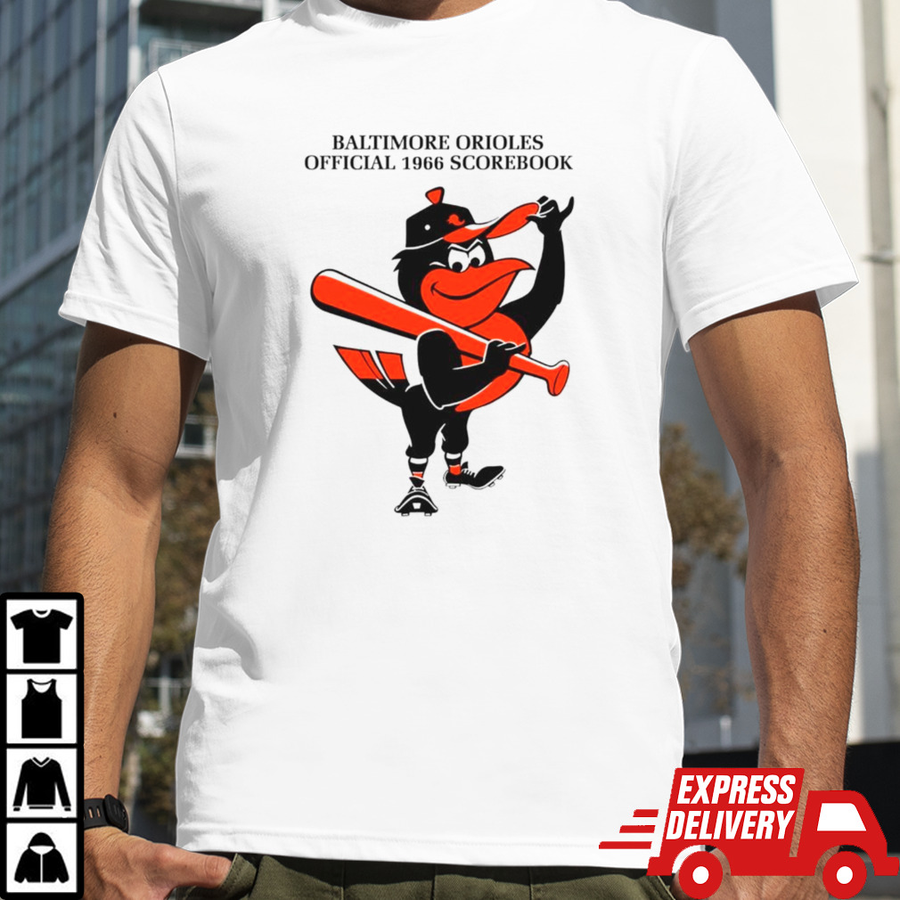 Baltimore Orioles Official 1966 Scorebook mascot shirt