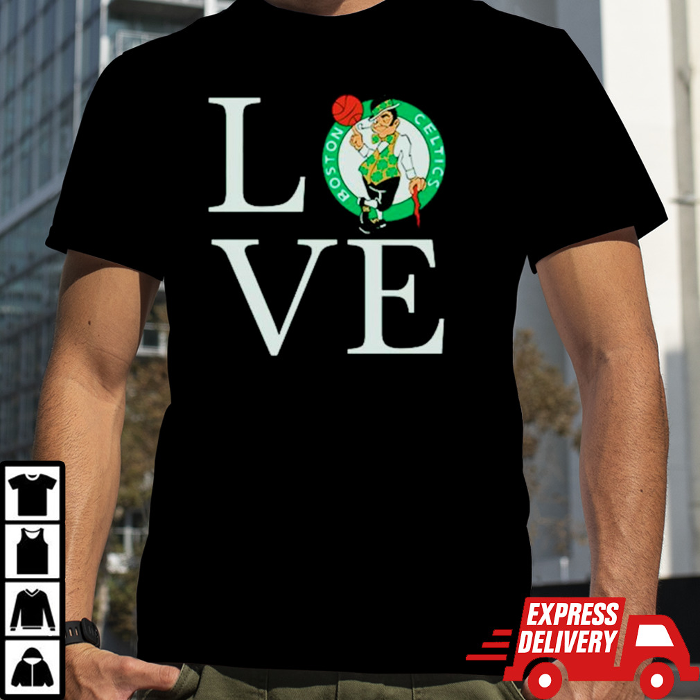 Boston Celtics logo in love shirt