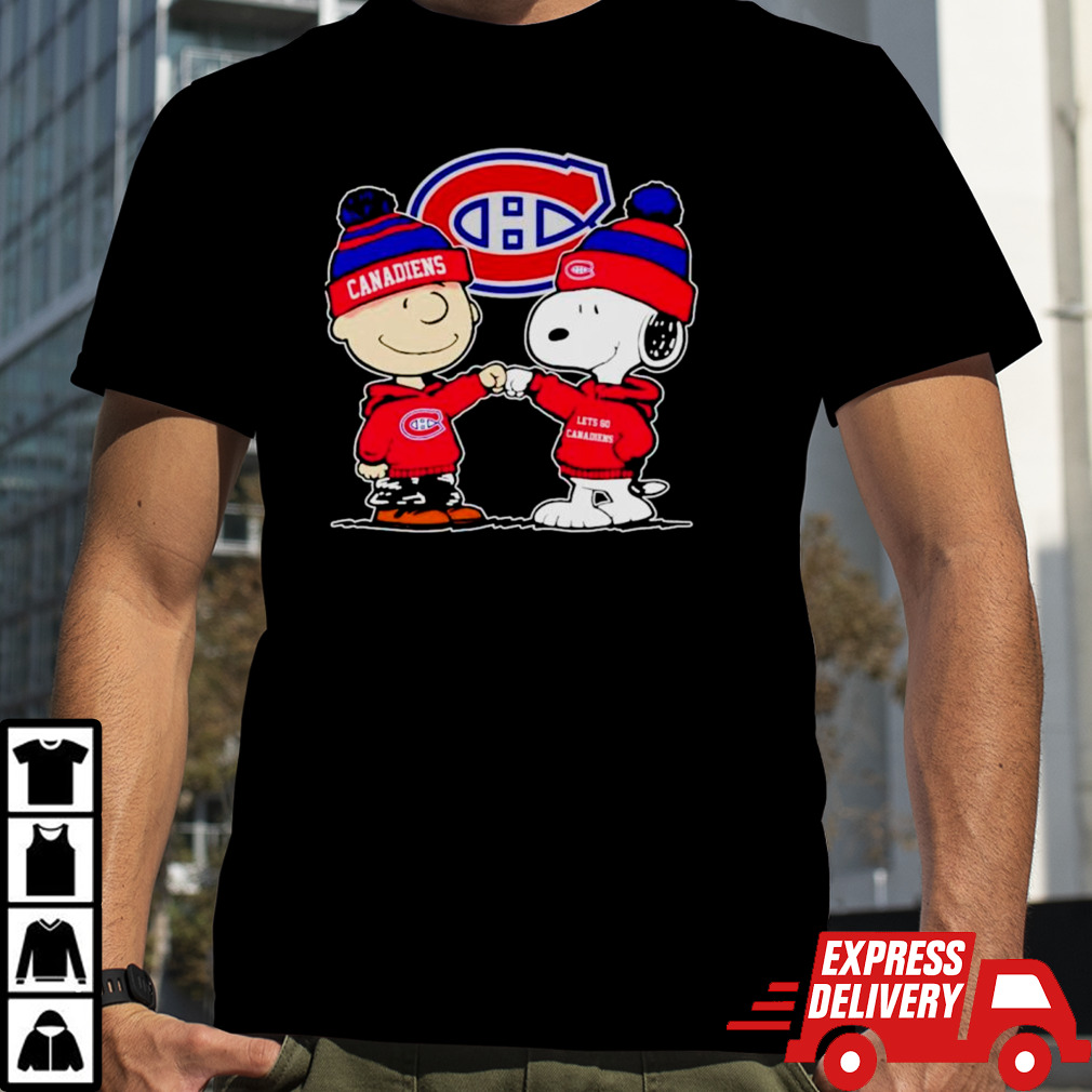 Charlie Brown and Snoopy go Montreal Canadiens shirt