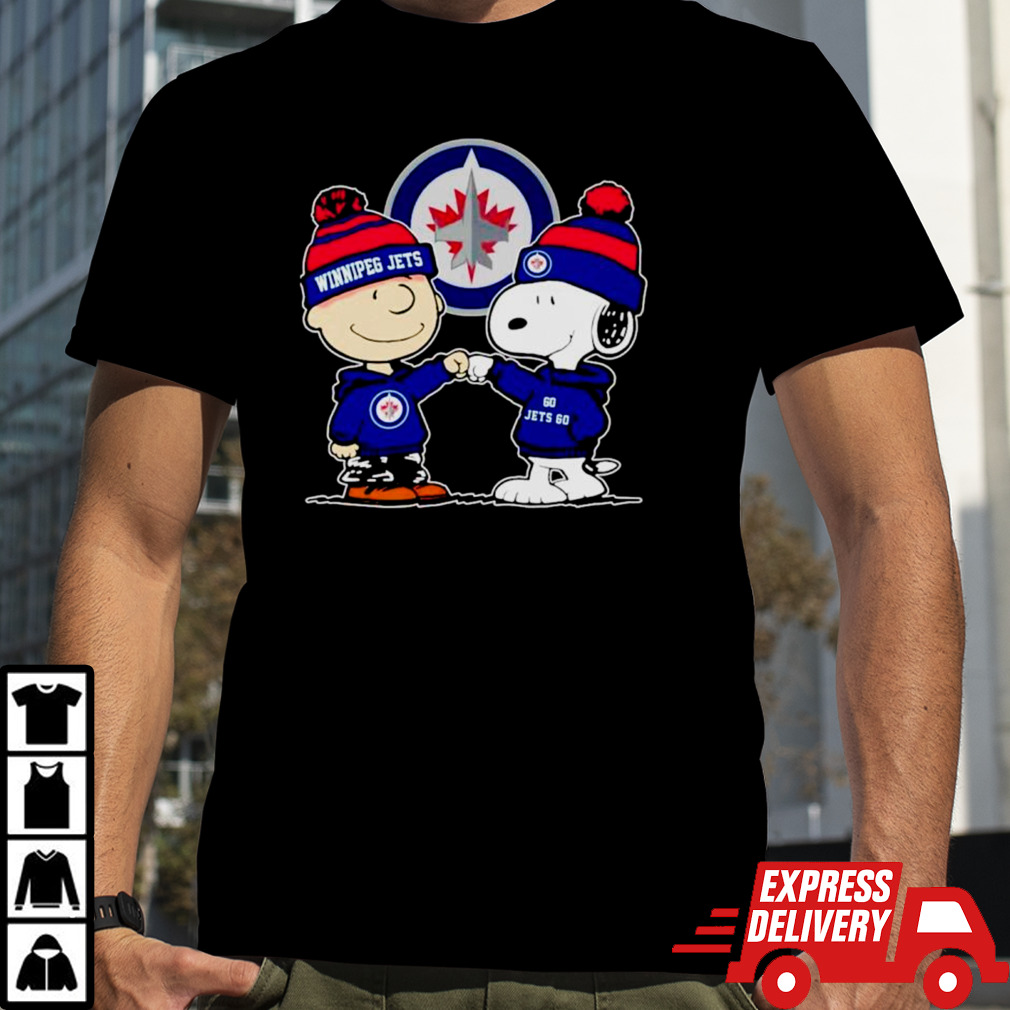 Charlie Brown and Snoopy go Winnipeg Jets shirt