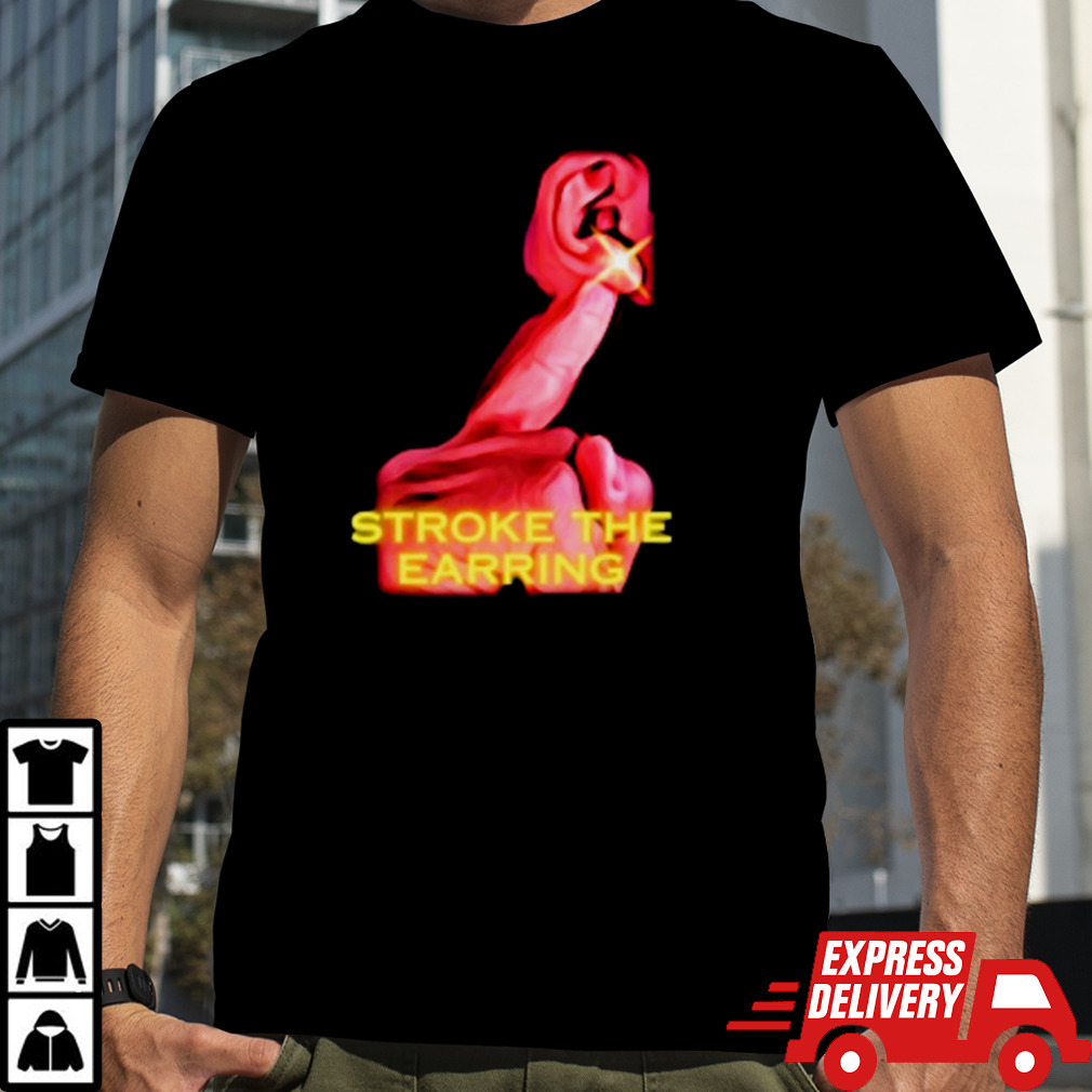 Derrick T. Lewis stroke the earring shirt