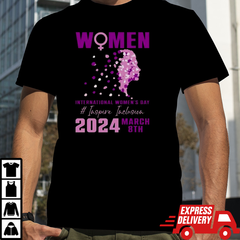 International Women Day 2024 Floral Woman Girl Silhouette T-shirt