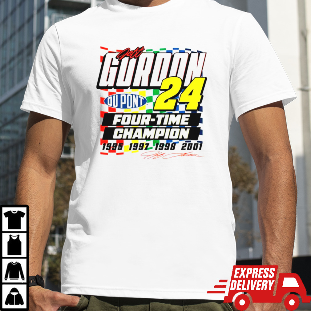 Jeff Gordon DuPont Four-Time Champion retro shirt