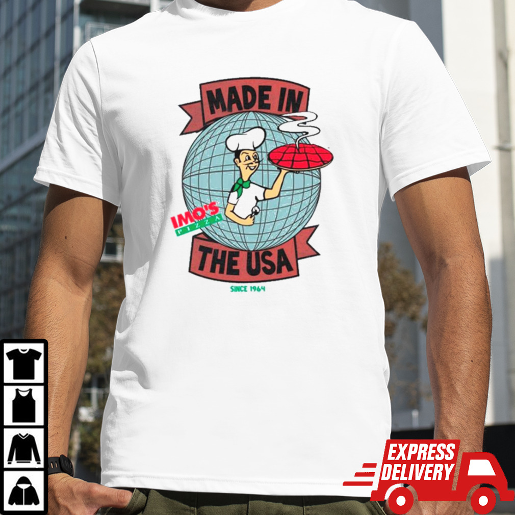 Made in USA imo’s pizza shirt