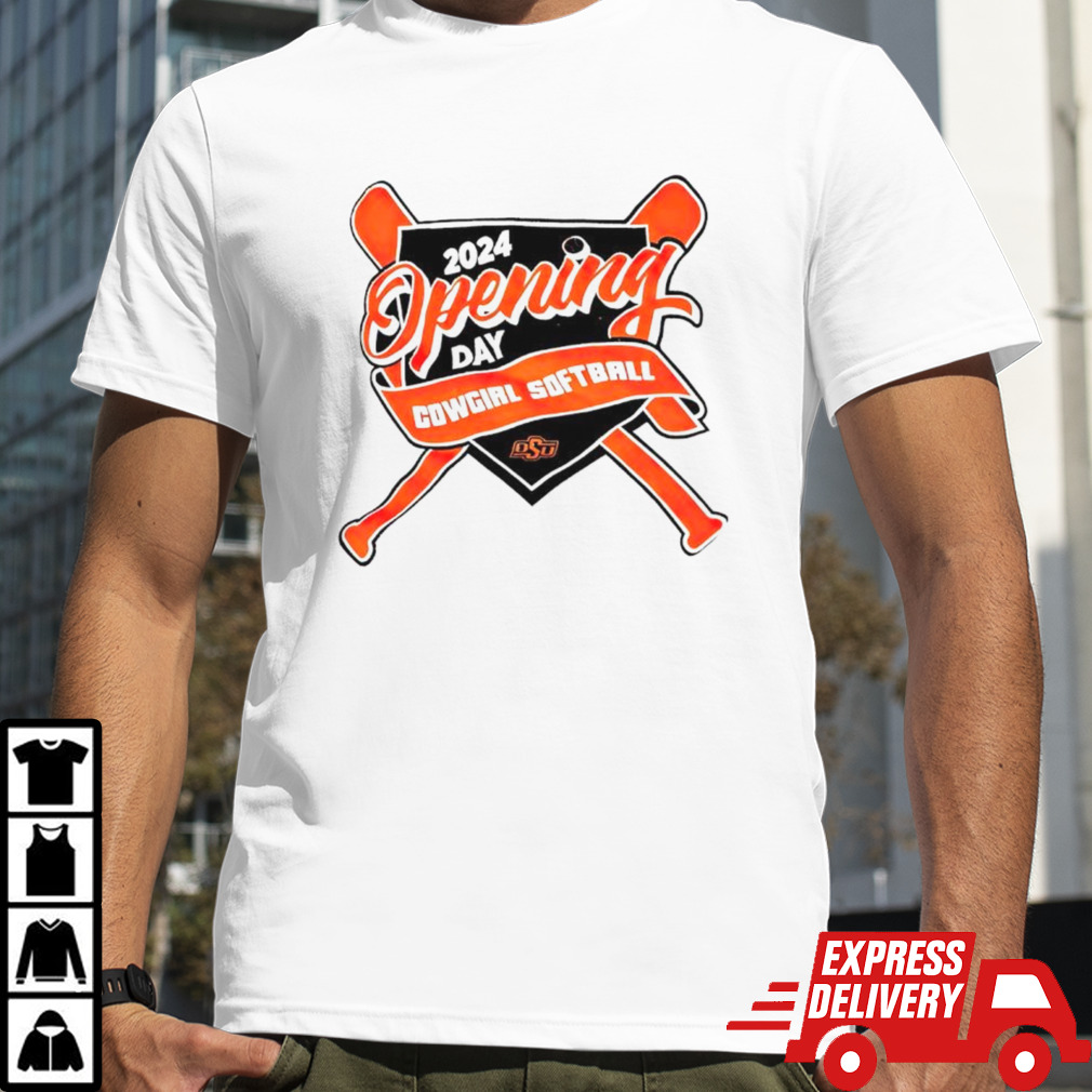 Oklahoma State Cowboys 2024 opening day cowgirl softball shirt