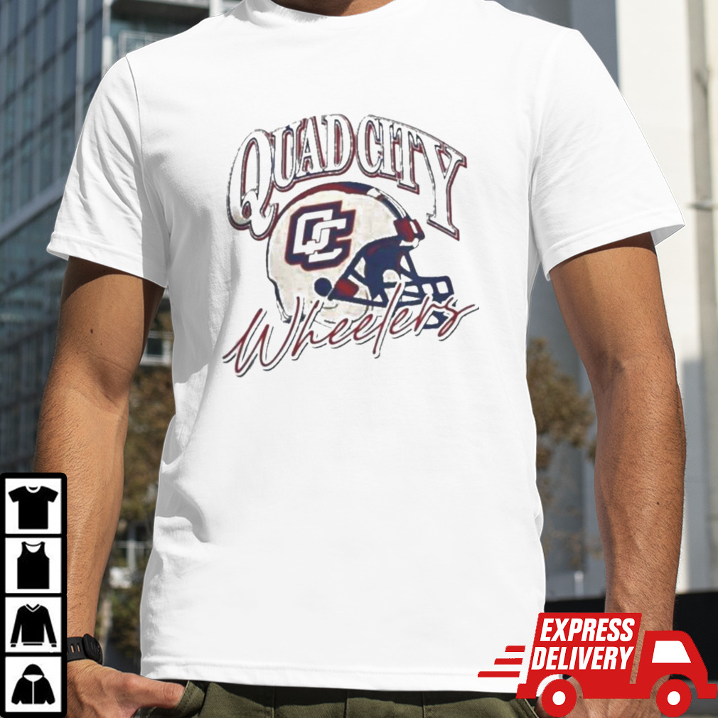 Quad City Wheelers Indoor Football Helmet T-shirt