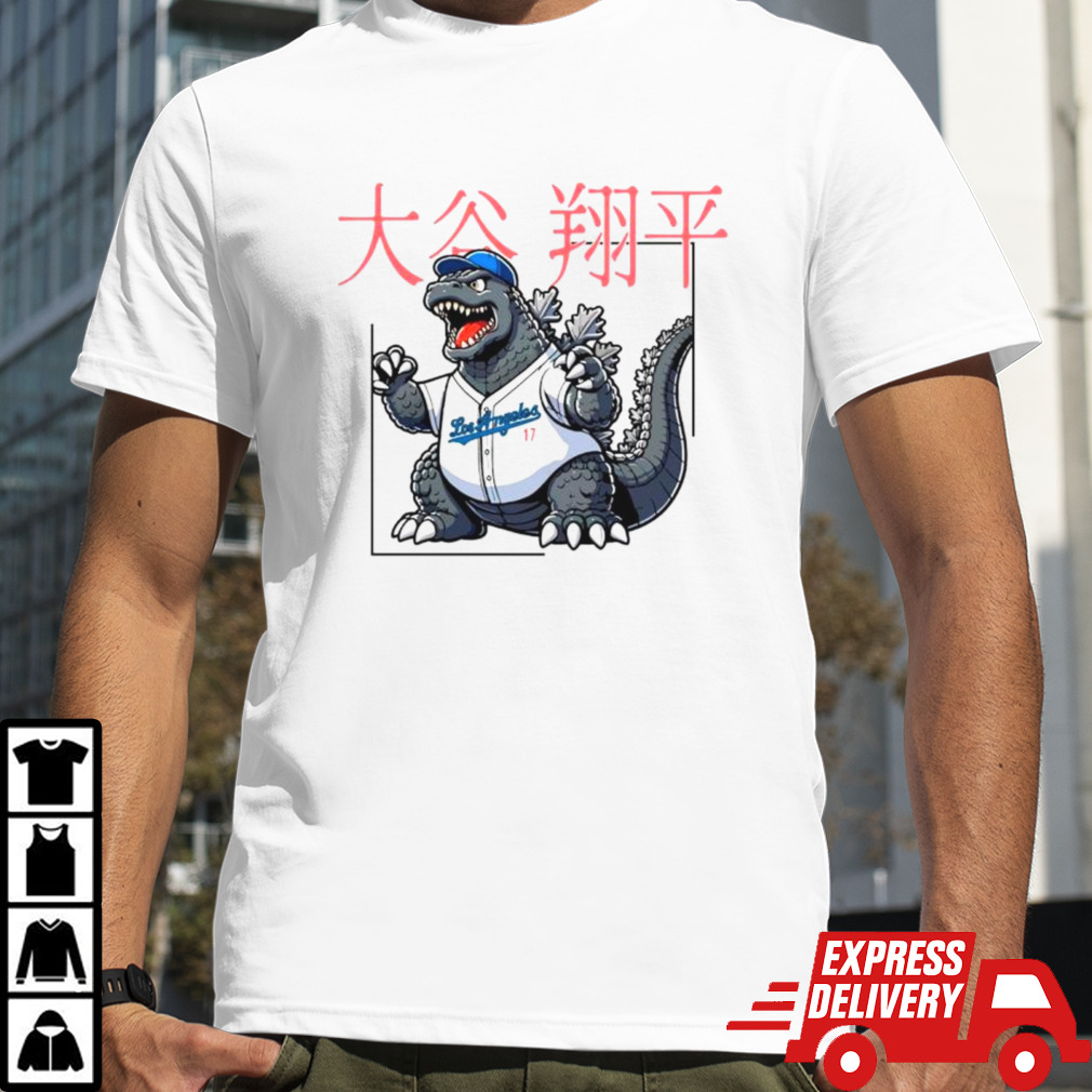 Shohei Ohtani Godzilla Los Angeles Dodgers baseball shirt