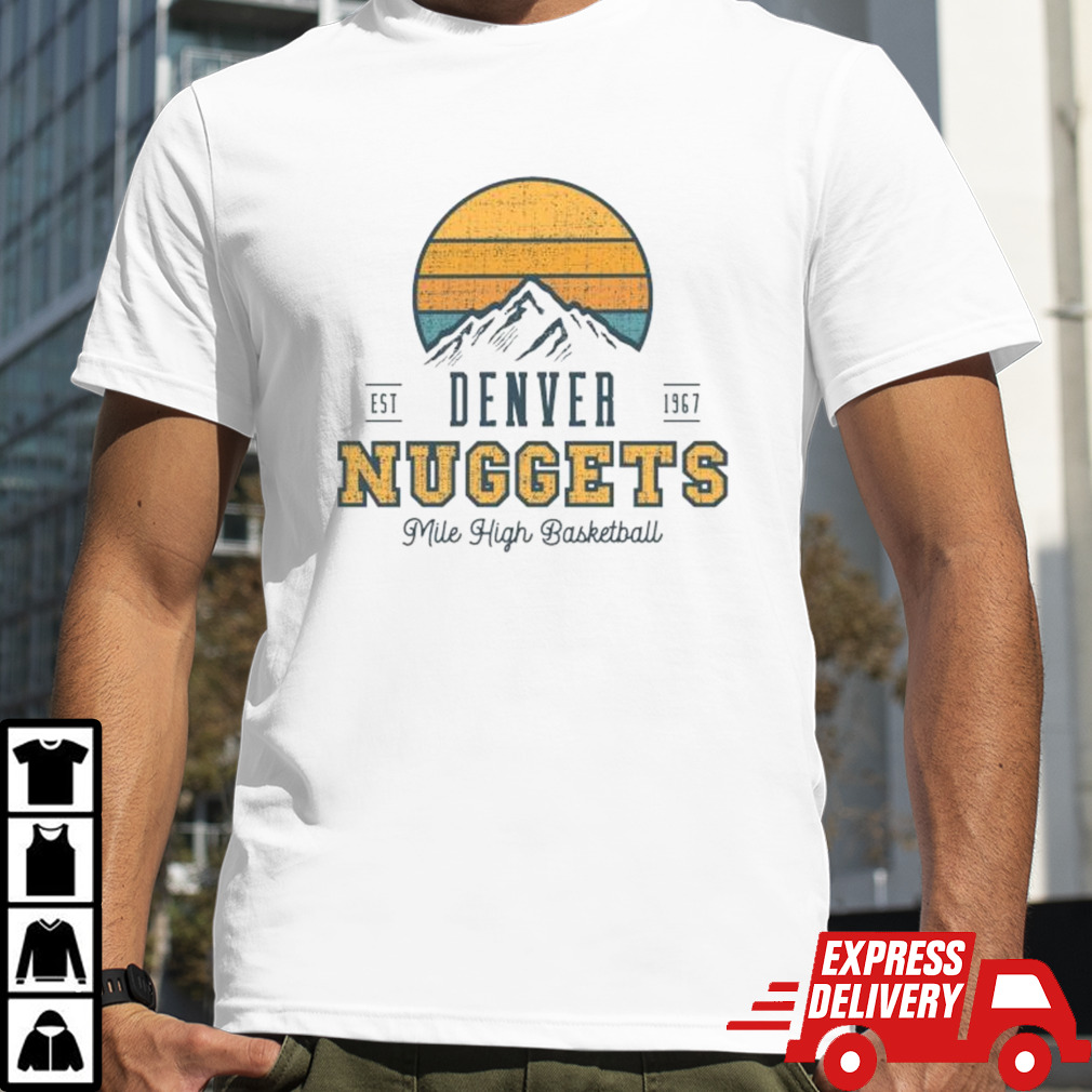 Snow Mountain Sunset Denver Nuggets Basketball shirt