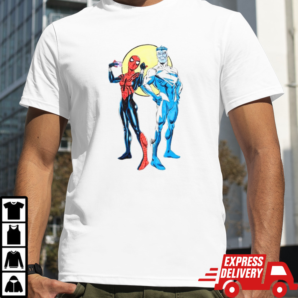 Spider Girl and Superman Blue shirt