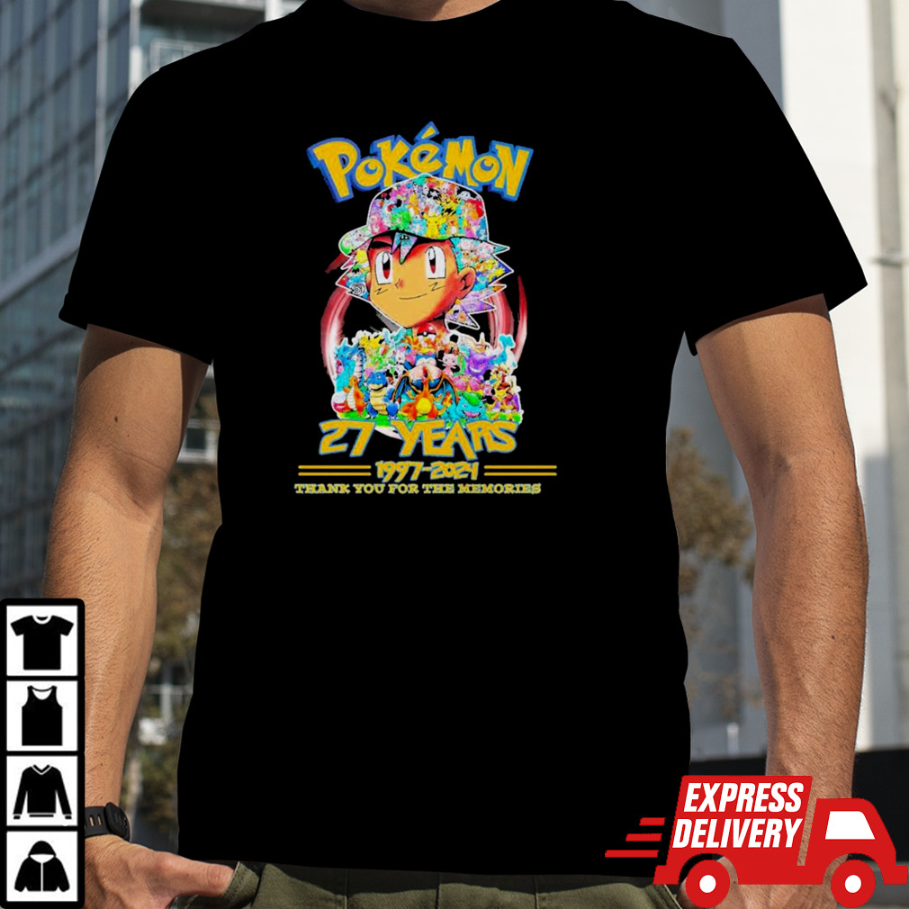 27 Years Anniversary Pokemon 1997 2024 Thank You For The Memories Shirt