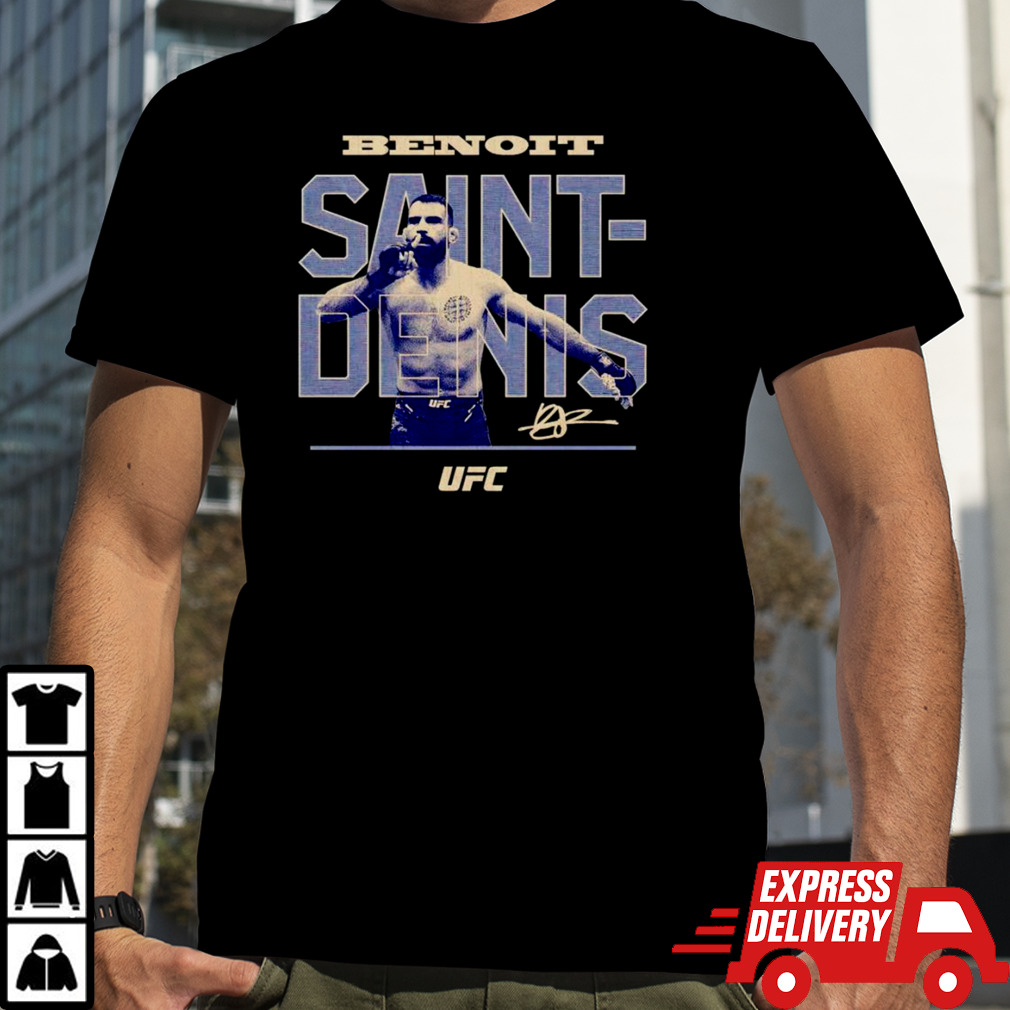 Benoit Saint Denis Ufc Bitmap Retro Signature T Shirt