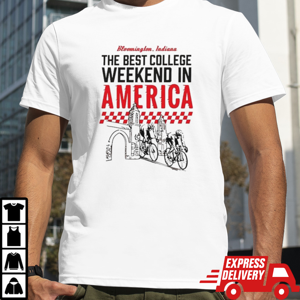 Bloomington Indiana the best college weekend in America racing club bike shirt