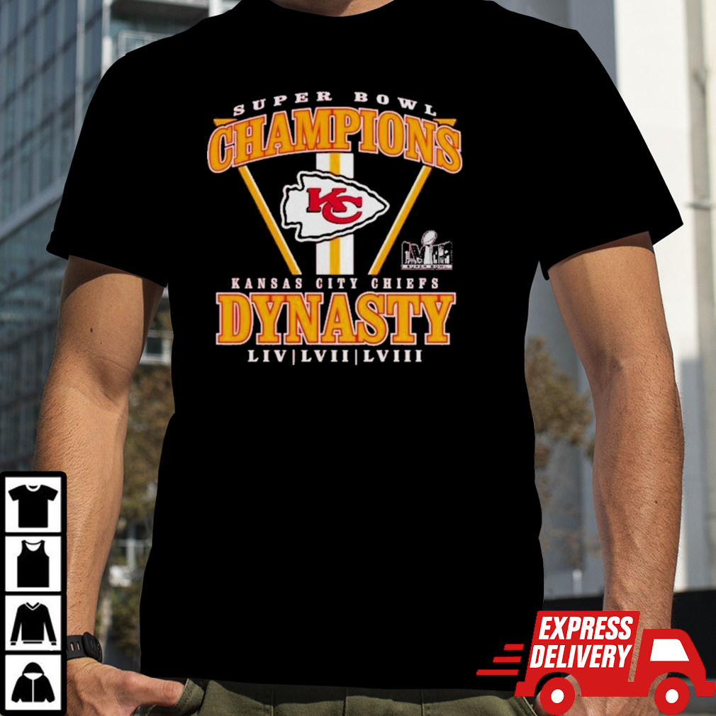 Branded Red Kansas City Chiefs Three Time Super Bowl Champions Dynasty T Shirt