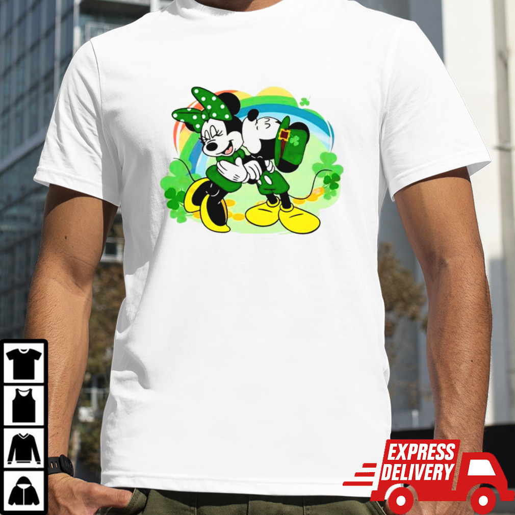 Mickey Minnie Irish four leaf clover Patrick’s day shirt