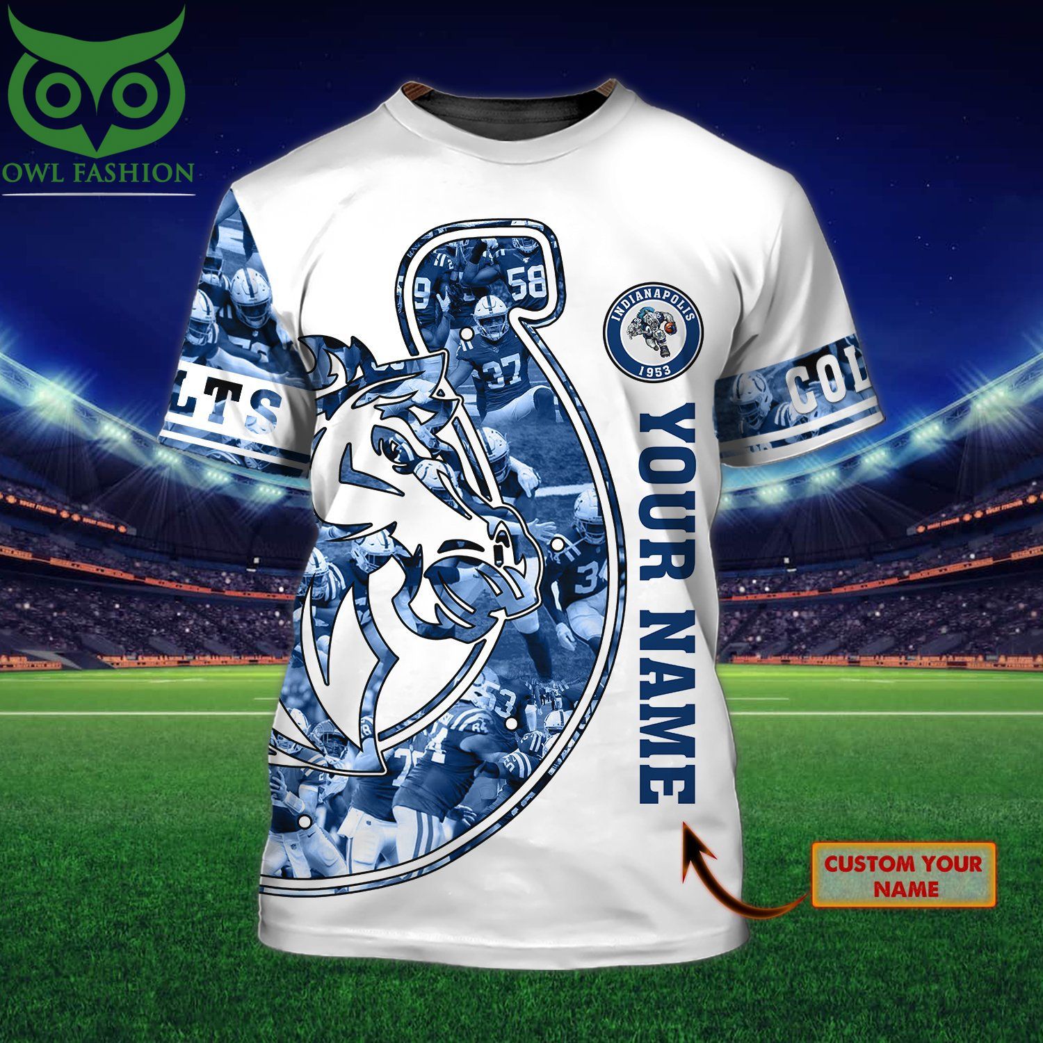 Personalized Name Nfl Indianapolis Colts 3D T-shirt