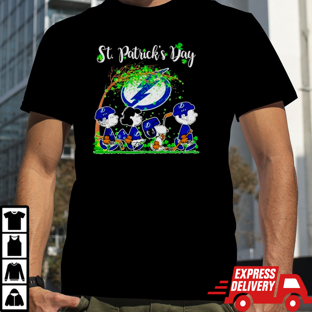 The Peanuts abbey road Tampa Bay Lightning St Patrick’s day shirt