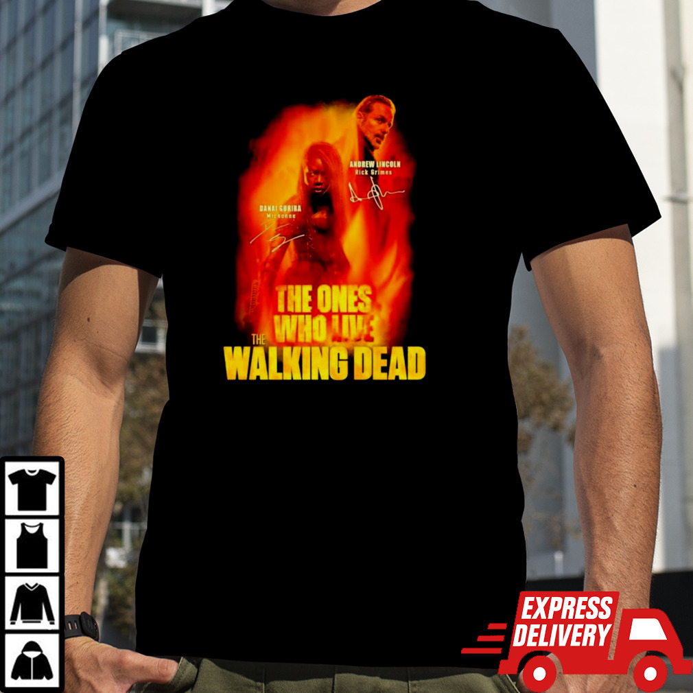 The ones who live the Walking Dead signatures shirt