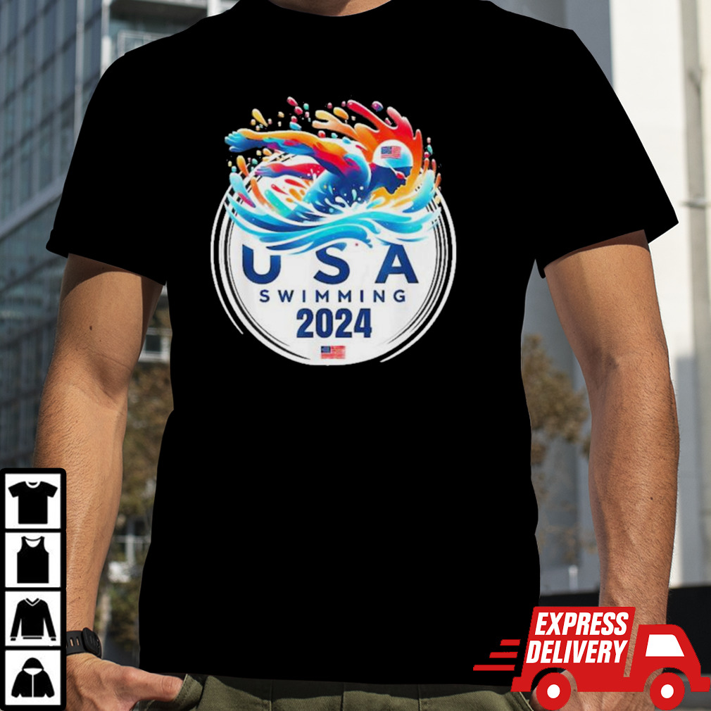 USA 2024 United States American Sport 2024 Swimming T Shirt