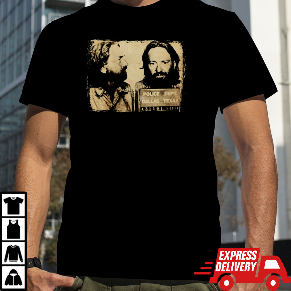 Willie Nelson Mugshot Profile T Shirt