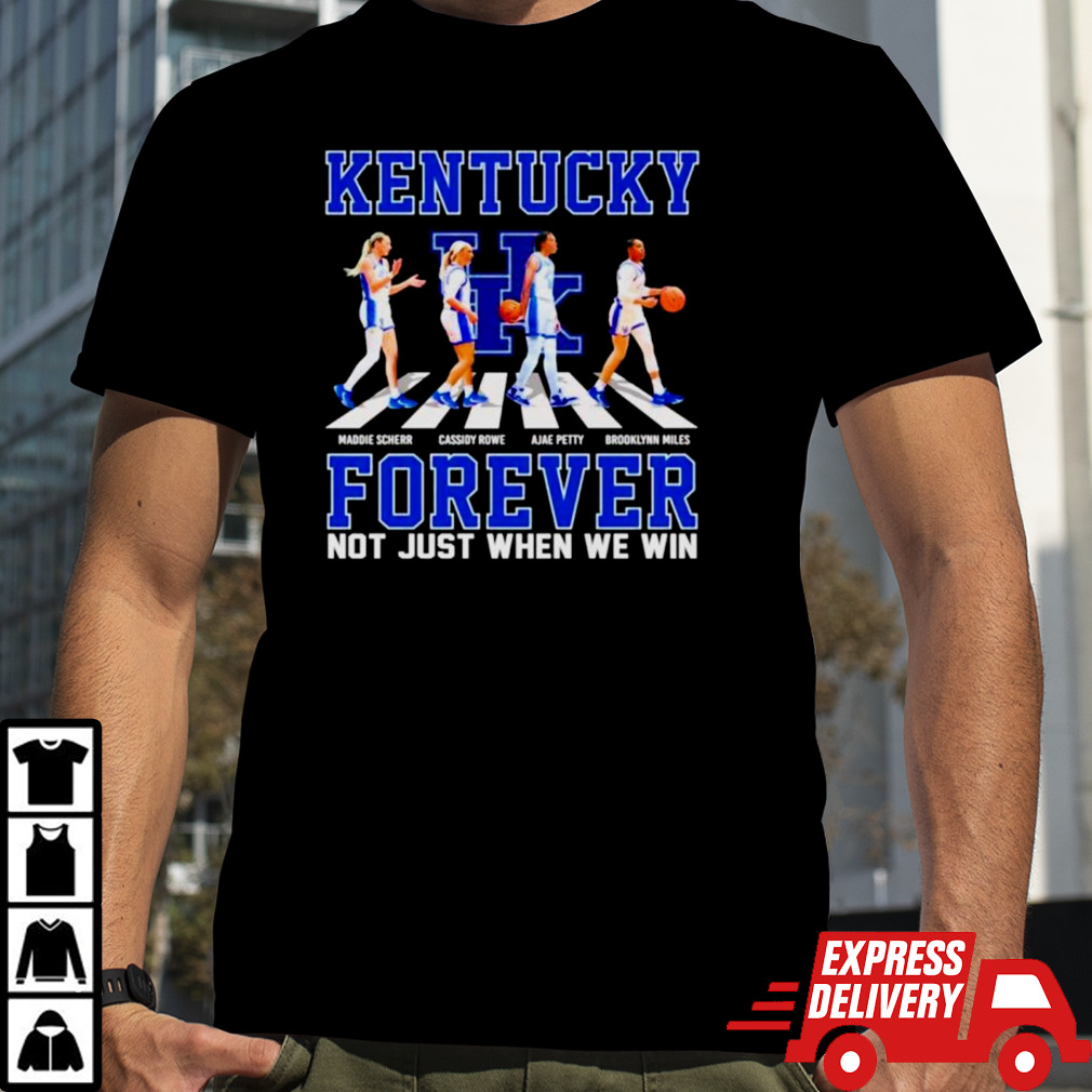 Kentuckey Wildcats abbey road forever not just when we win signatures shirt