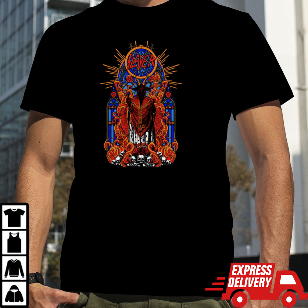 Slayer Merch Store Goatgod Stained Glass T Shirt