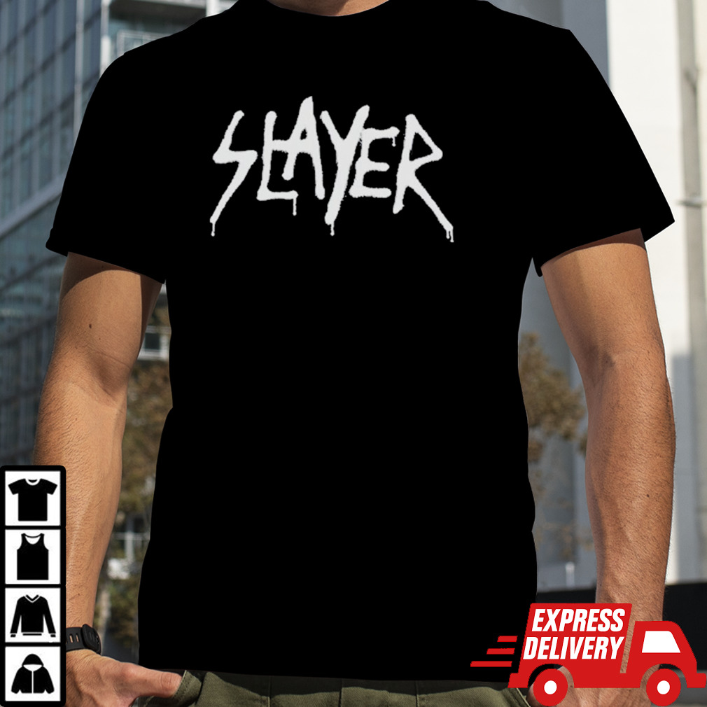 Slayer Spray Paint Puff Ink Logo T Shirt