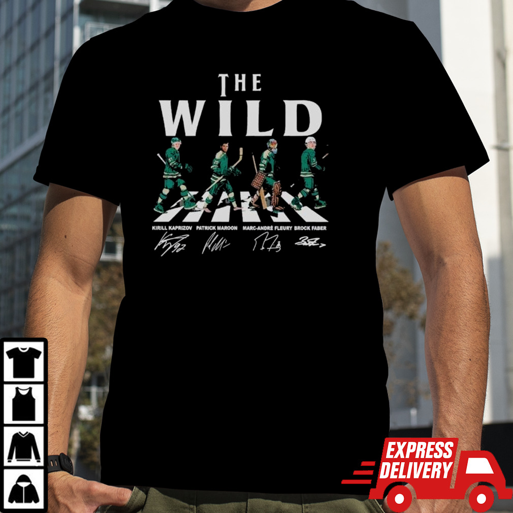 The Minnesota Wild Abbey Road Signatures Ice Hockey T-shirt