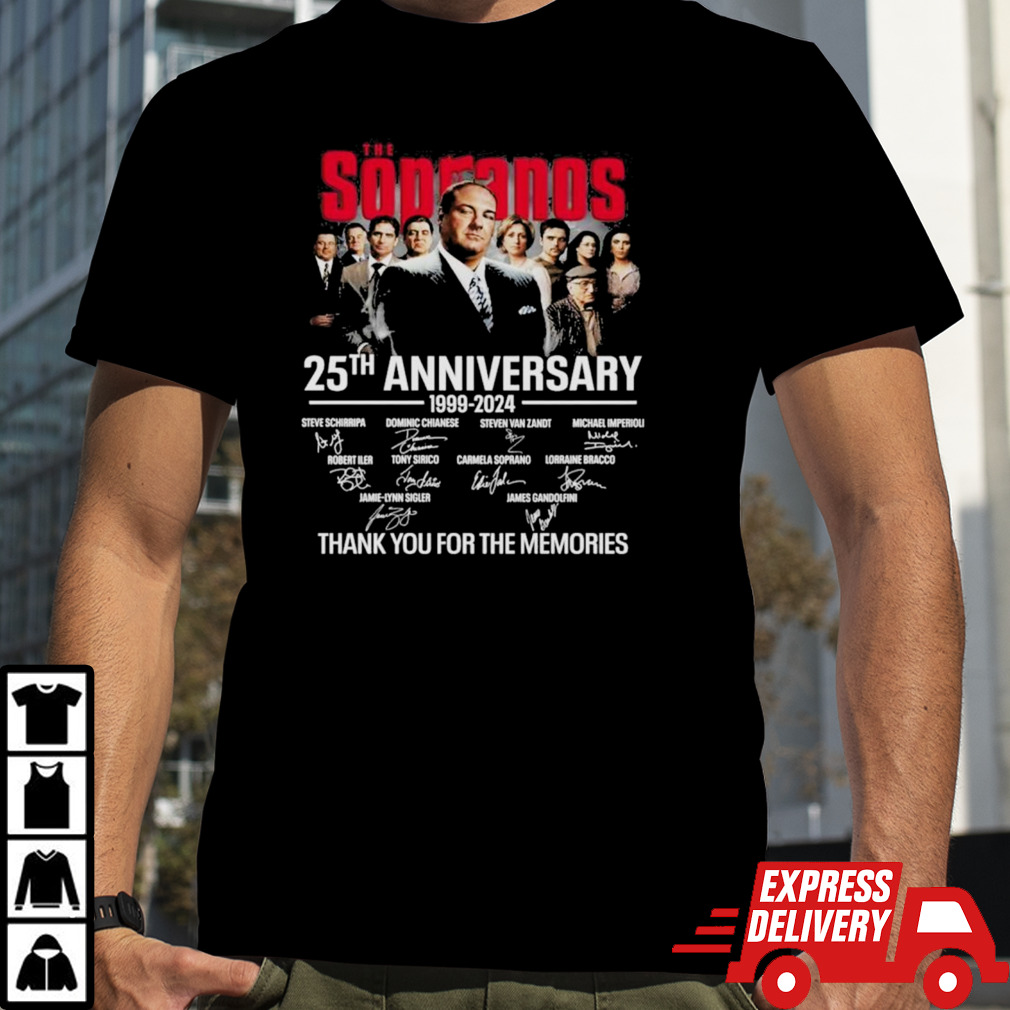 The Sopranos 25th Anniversary 1999 2024 Thank You For The Memories Signatures Shirt