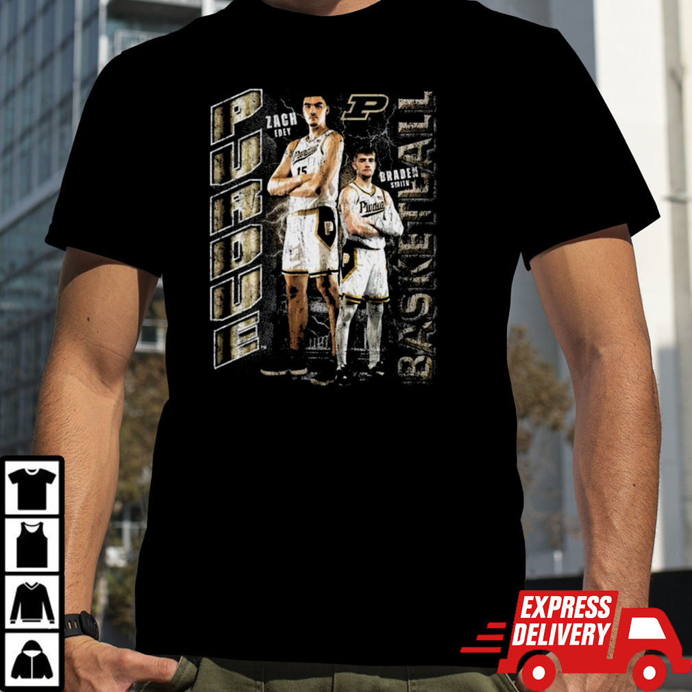 Zach Edey & Braden Smith Purdue Basketball Graphic T-shirt