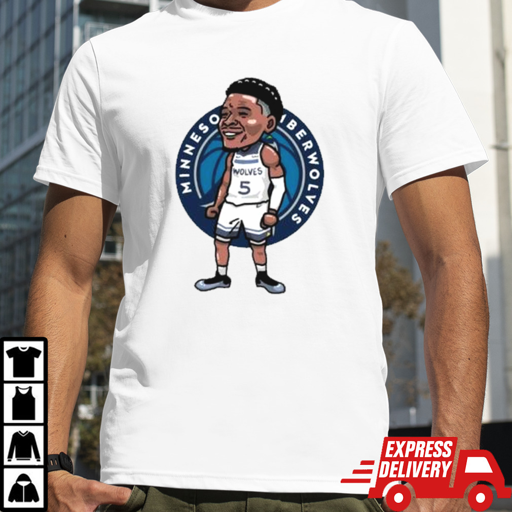 Anthony Edwards Minnesota Timberwolves player cartoon shirt