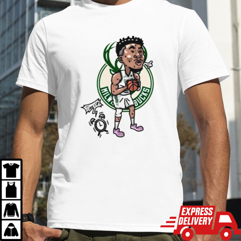 Giannis Antetokounmpo Milwaukee Bucks player cartoon shirt