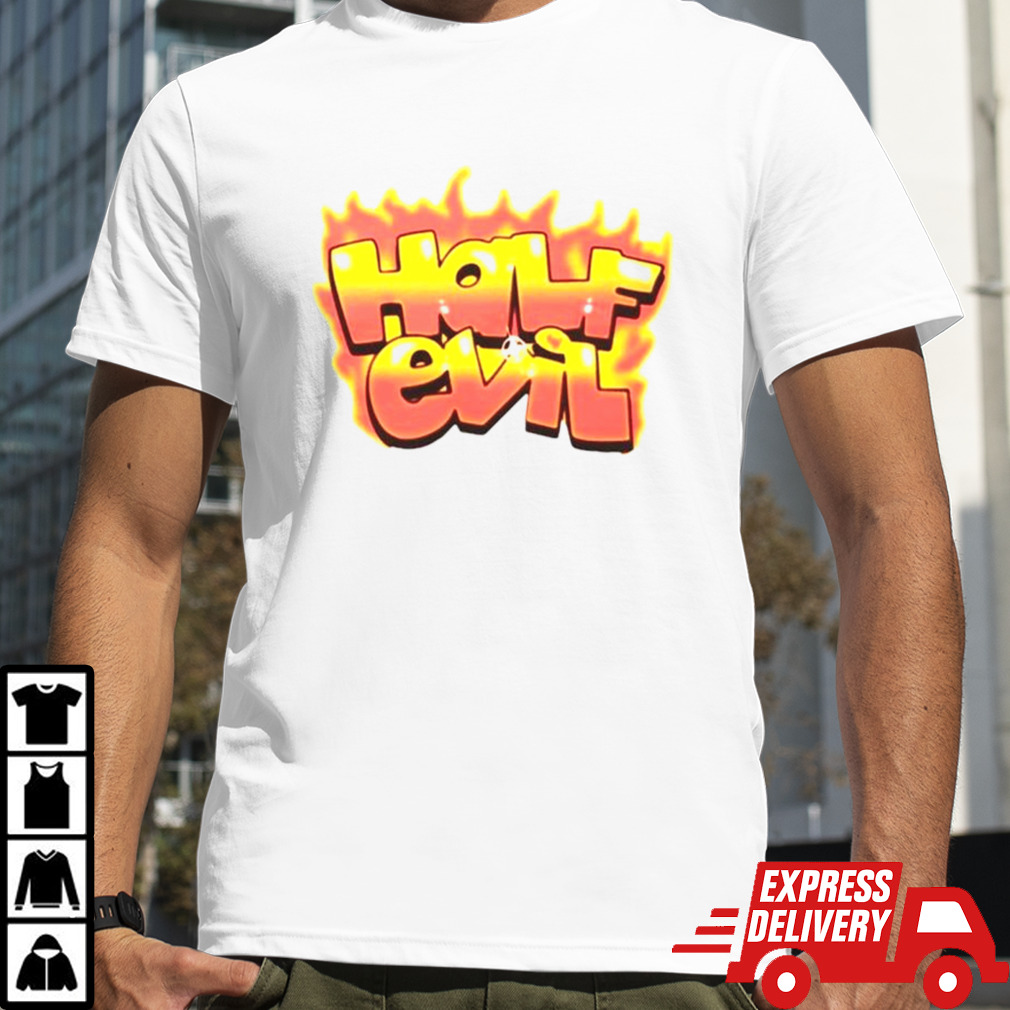 Half evil evil brushed flame shirt