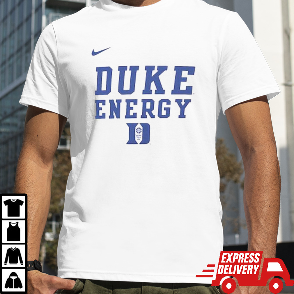 Youth Nike White Duke Blue Devils 2024 On Court Bench Energy T Shirt