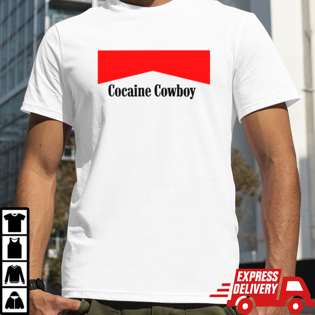 Cocaine Cowboy parody logo shirt