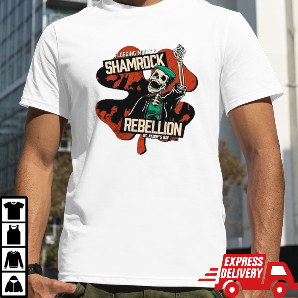 Flogging Molly’s shamrock Rebellion St. Patrick’s day 2024 shirt