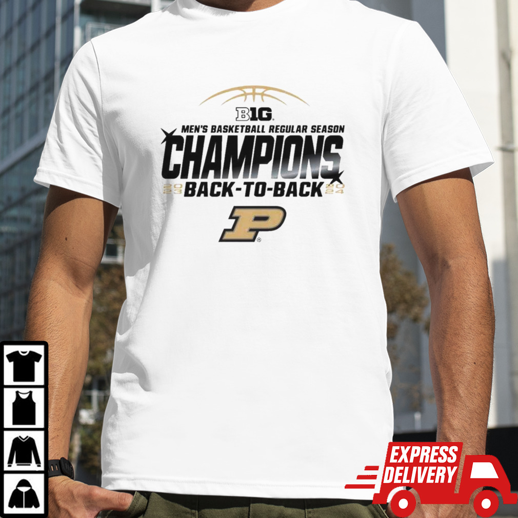 Purdue Boilermakers Men’s Basketball 2024 Big 10 Regular Season Champions Back To Back T-shirt