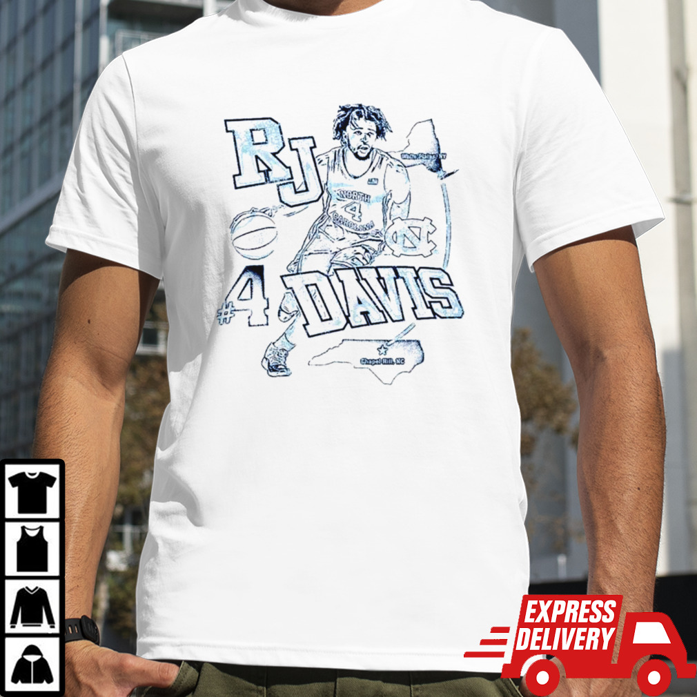 RJ Davis’ North Carolina Tar Heels basketball player shirt