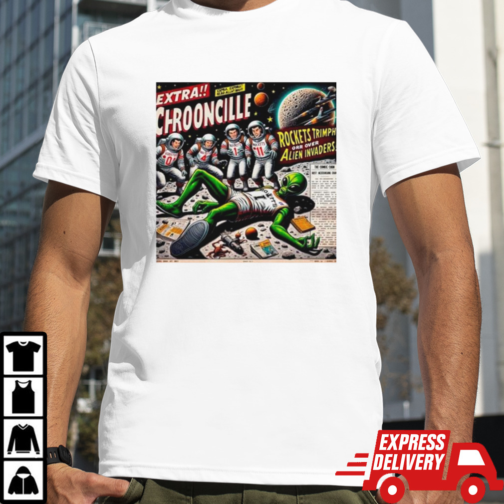 San Antonio Spurs Extra chrooncille rockets trimph orr over alien invaders shirt