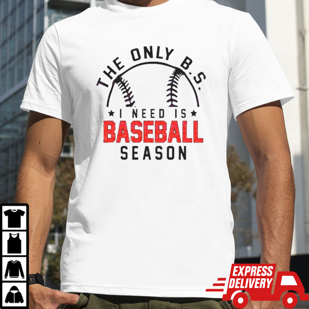 The Only BS I Need Is Baseball Season Baseball Skyline shirt